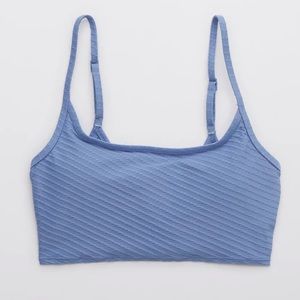 Aerie Jacquard Longline Scoop Bikini Top